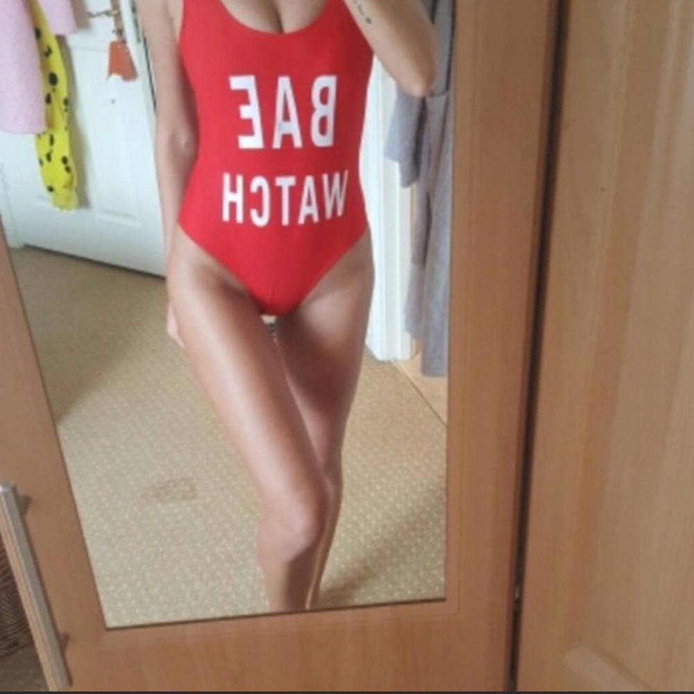 Bae watch red one piece!
